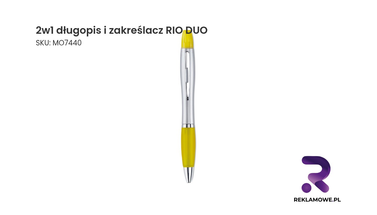 2w1 długopis i zakreślacz RIO DUO 2w1 długopis i zakreślacz RIO DUO - praktyczny produkt do pisania i wyróżniania tekstu