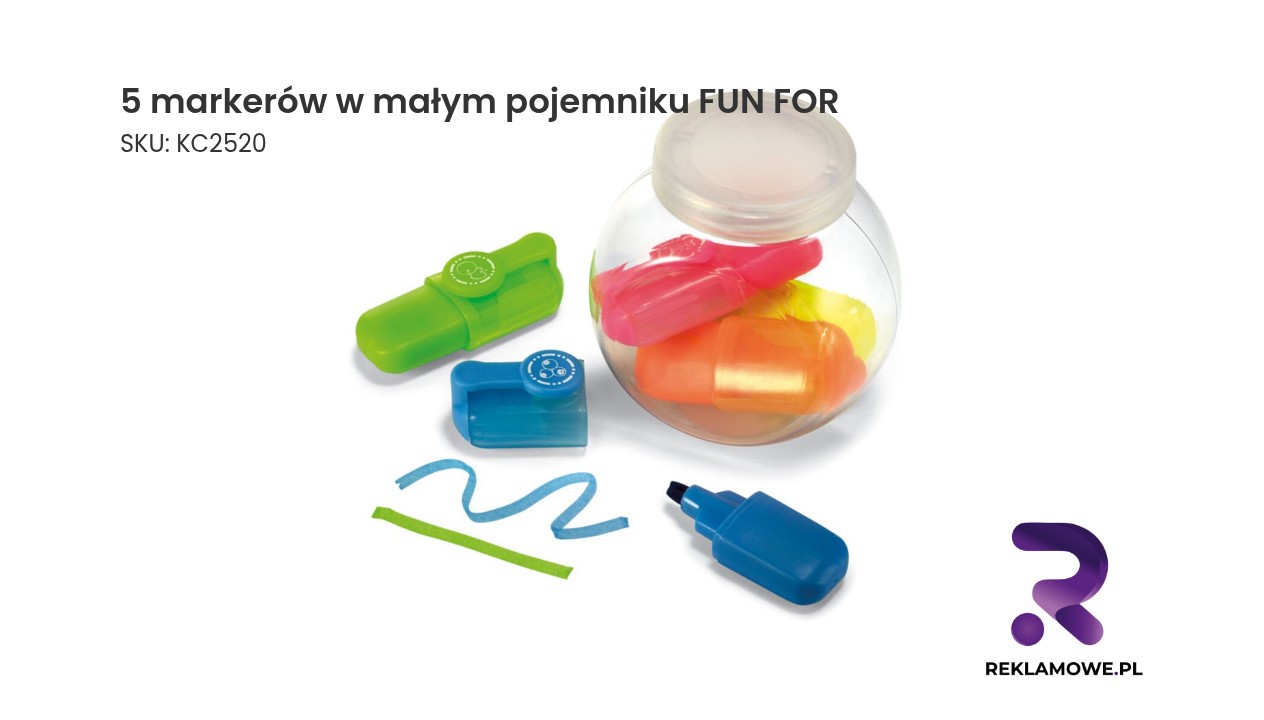 5 markerów w małym pojemniku FUN FOR