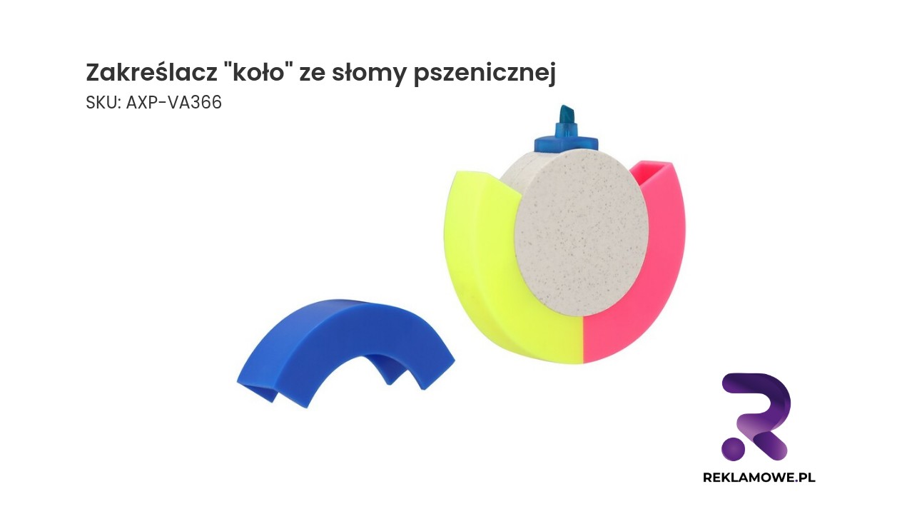 Zakreślacz w kształcie koła wykonany ze słomy