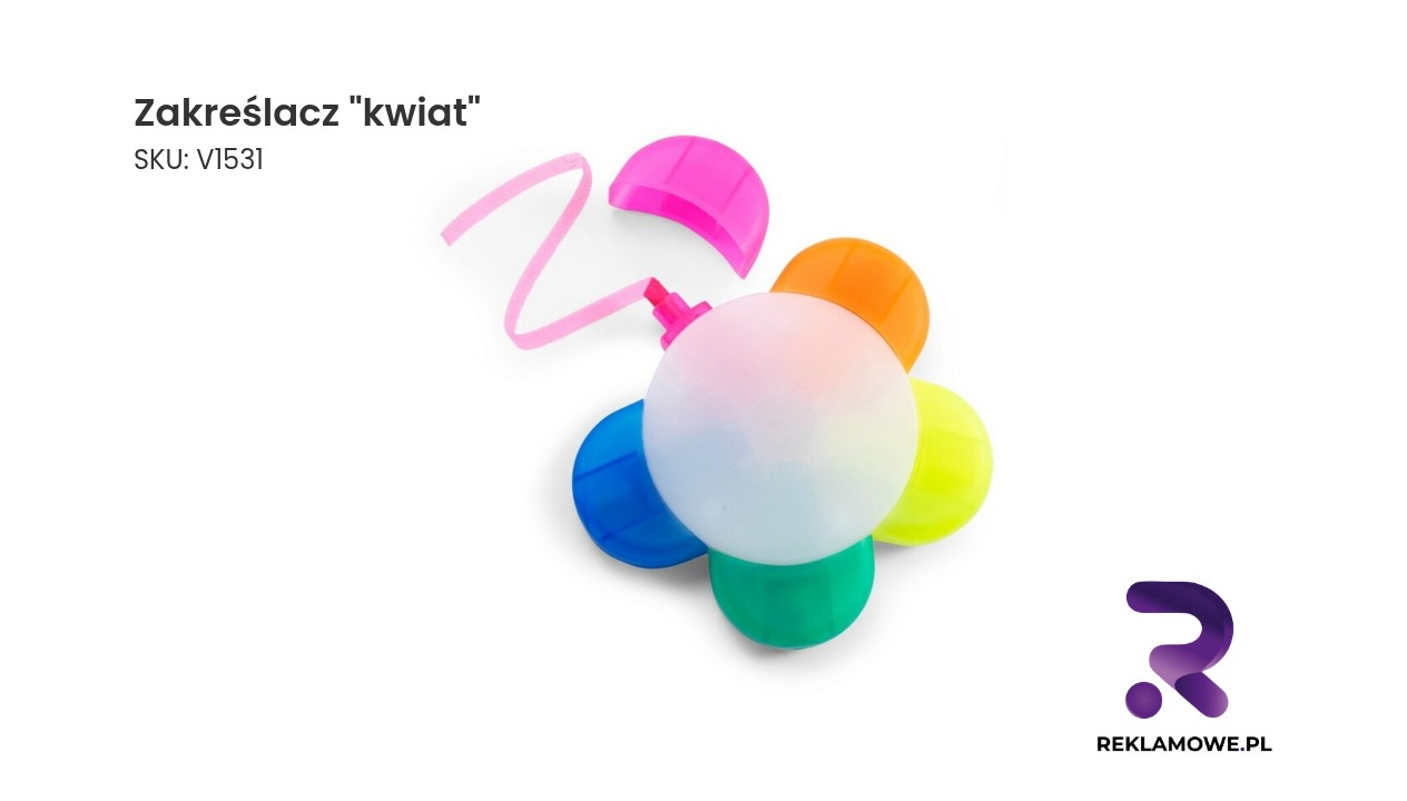 Zakreślacz w kształcie kwiatu