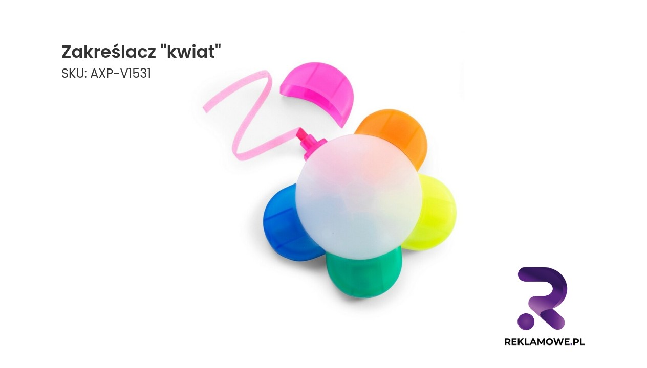 Zakreślacz Zakreślacz w kształcie kwiatu